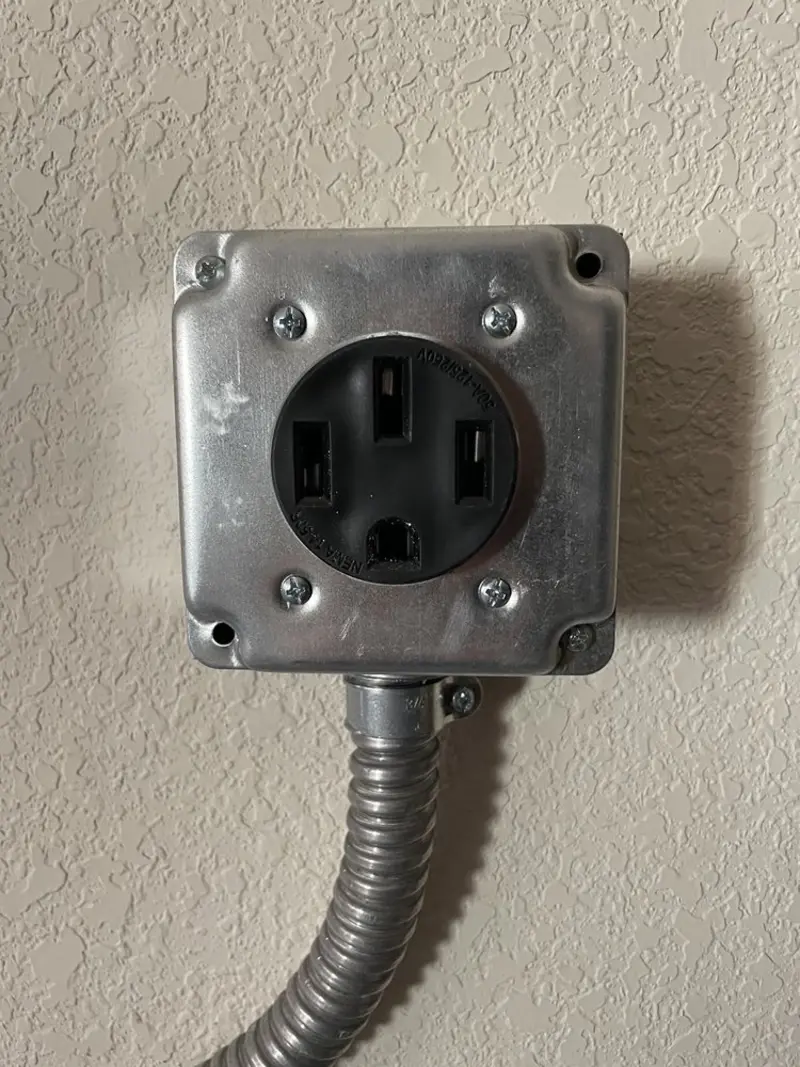 NEMA 14-50 outlet installed for Smart Home Electrical in California Polytechnic State University